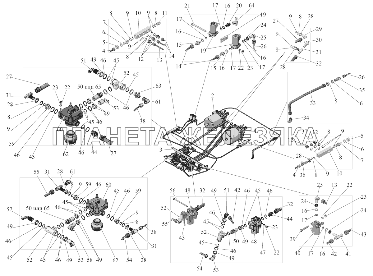 Блок привода задних тормозов 152062-3500110 МАЗ-152 (2011)